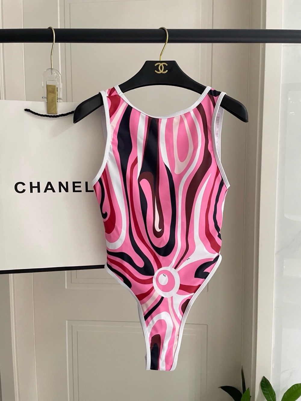 Emilio Pucci Pink Multicolor Swirl One-Piece Bikini Set - Picture 2 of 9